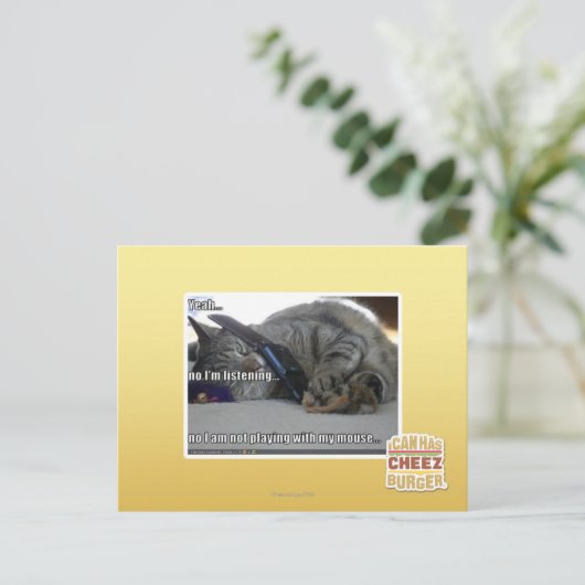 Ich höre zu postkarte (Stehend Vorderseite)