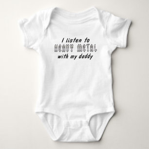 Ich höre zum SCHWERMETALL mit meinem Vati Baby Strampler