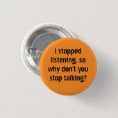 "Ich hörte auf zu hören, warum" wird Sarcasm zu Ih Button (Vorne & Hinten)