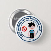 Ich hörte auf zu rauchen für meinen Sohn Button (Vorne & Hinten)