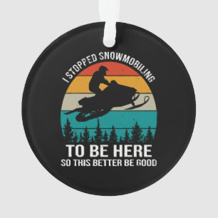Ich hörte auf zu schneemobeln, um hier zu sein ornament