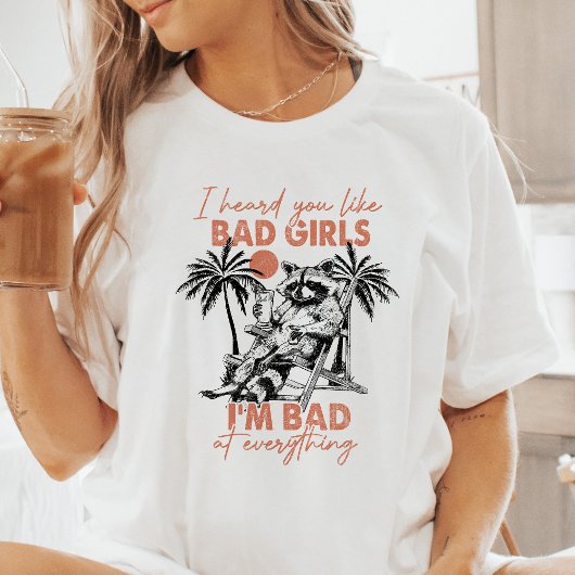 Ich hörte dich wie Bad Girls Raccoon Tri-Blend Shirt