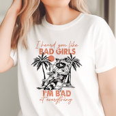 Ich hörte dich wie Bad Girls Raccoon Tri-Blend Shirt