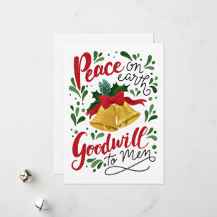 Ich hörte die Bells Flat Holiday Card Feiertagskarte