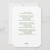 Ich hörte die Bells Longfellow Gedicht Weihnachten (Rückseite)