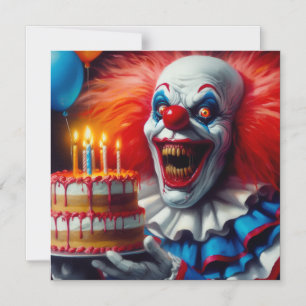 Ich hörte, es ist dein Geburtstag Horror Clown Kar Magneteinladung