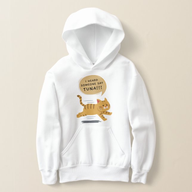 Ich hörte jemanden Thunfisch sagen Hoodie (Ablage )