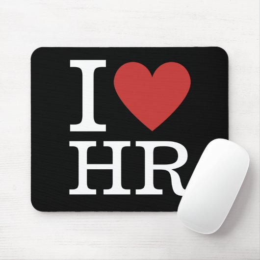 Ich ❤️ HR - HR. Abteilung - Mousepad (Mit Mouse)