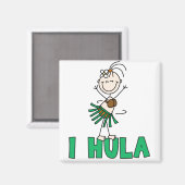 Ich Hula Magnet (Vorderseite/Rückseite)