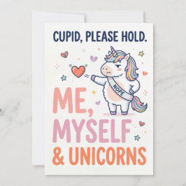 Ich, Ich Selbst und Einhörner Lustige Grußkarte Feiertagskarte
