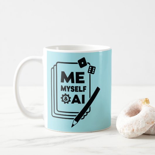 Ich, ich und ich, die schwarze Tasse (Mit Donut)