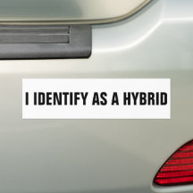 ICH IDENTIFIZIERE ALS HYBRID CAR MAGNET AUTOAUFKLE