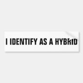 ICH IDENTIFIZIERE ALS HYBRID CAR MAGNET AUTOAUFKLE AUTOAUFKLEBER (Vorne)
