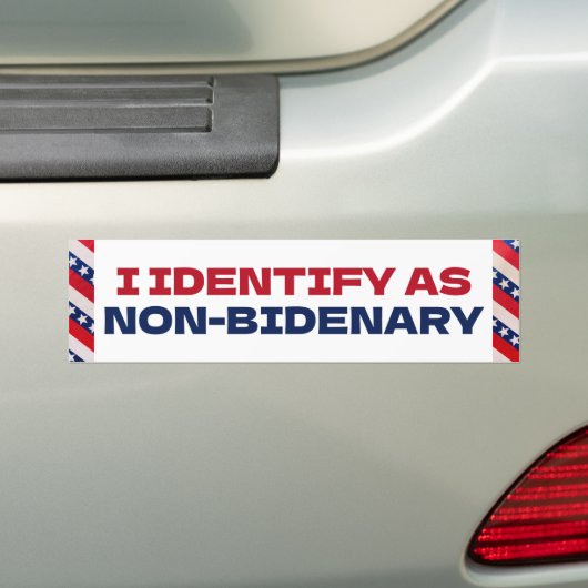 ICH IDENTIFIZIERE ALS NICHT BIDENÄRER, ANTI BIDEN AUTOAUFKLEBER (Auf Auto)