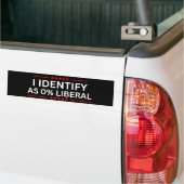 Ich identifiziere mich als 0% liberal autoaufkleber (Auf Lkw)