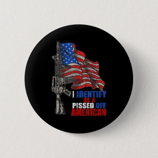 Ich identifiziere mich als ein Ed Off American We Button (Vorderseite)