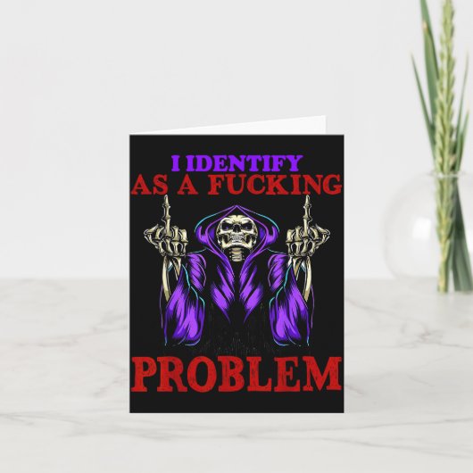 Ich identifiziere mich als ein Foring-Problem  Karte (Vorderseite)