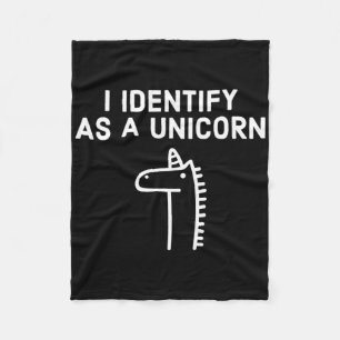Ich identifiziere mich als Einhorn - Halloween Fleecedecke
