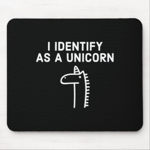 Ich identifiziere mich als Einhorn - Halloween Mousepad