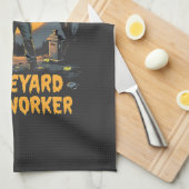 Ich identifiziere mich als Graveyard Shift Worker Geschirrtuch (Viertel Falte)