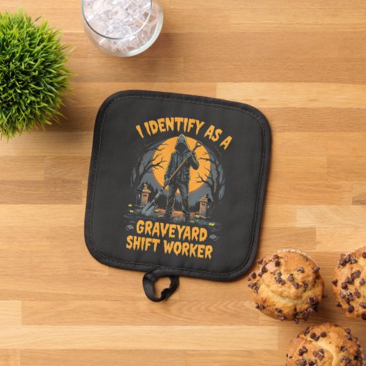Ich identifiziere mich als Graveyard Shift Worker Topflappen (Oben Unten)