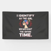 Ich identifiziere mich als Mädchen, das zur vollen Banner (Horizontal)