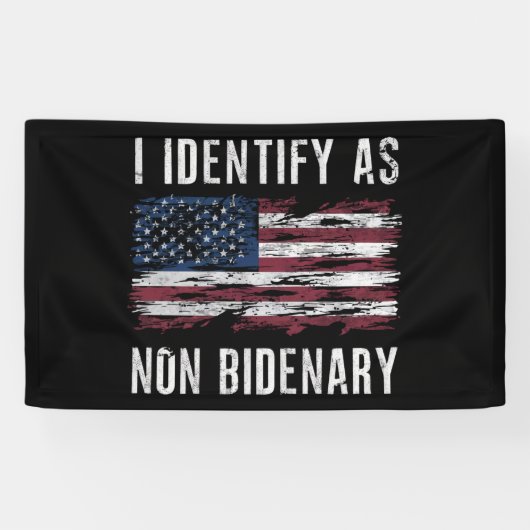 Ich identifiziere mich als nicht-bidenare Patriot- Banner (Horizontal)