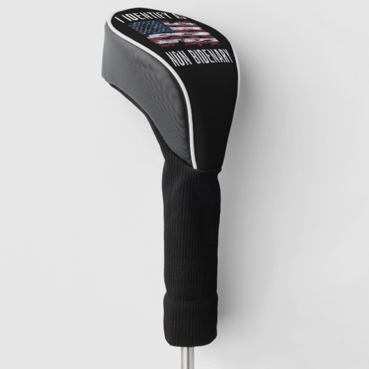 Ich identifiziere mich als nicht-bidenare Patriot- Golf Headcover (angewinkelt)