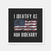 Ich identifiziere mich als nicht-bidenare Patriot- Serviette (Vorderseite)