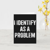 Ich identifiziere mich als Problem lustige Spaß Sp Karte (Gelbe Blume)