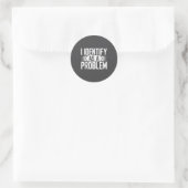 Ich identifiziere mich als Problem Lustiger Humor Runder Aufkleber (Tasche)