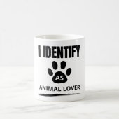Ich identifiziere mich als Tierfreund, als sichere Kaffeetasse (Mittel)