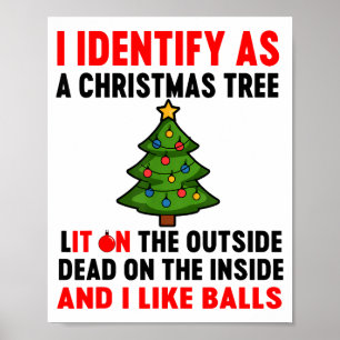Ich identifiziere mich als Weihnachtsbaum, der auß Poster