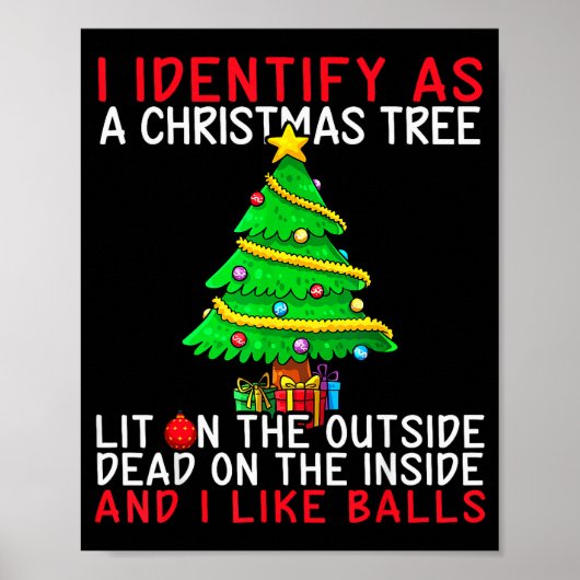 Ich identifiziere mich als Weihnachtsbaum, der auß Poster (Vorne)