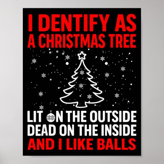 Ich identifiziere mich als Weihnachtsbaum, der auß Poster (Vorne)