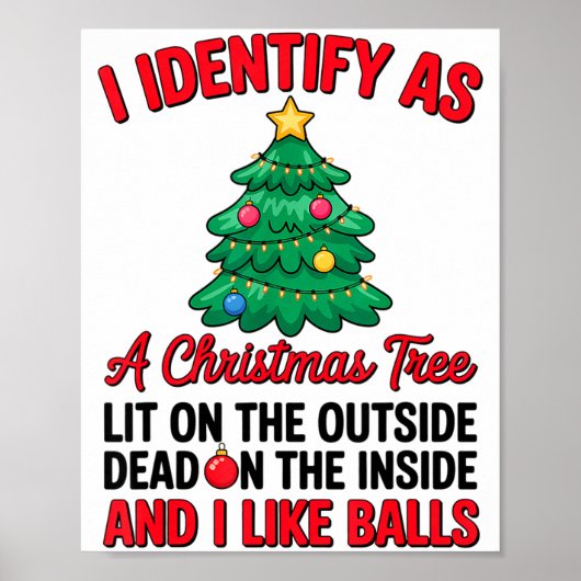 Ich identifiziere mich als Weihnachtsbaum, der auß Poster (Vorne)