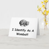 Ich identifiziere mich als Wombat! Karte (Gelbe Blume)