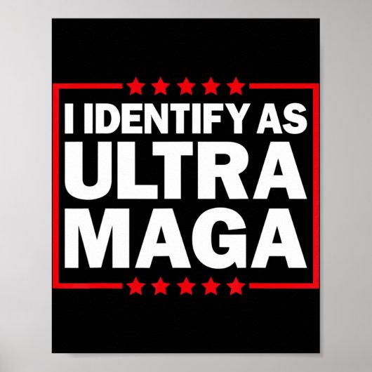 Ich identifiziere mich mit Ultra MAGA Ultra MAGA u Poster (Vorne)