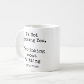 Ich ignoriere Dich nicht, ich denke über Stricken Kaffeetasse (Vorderseite Links)