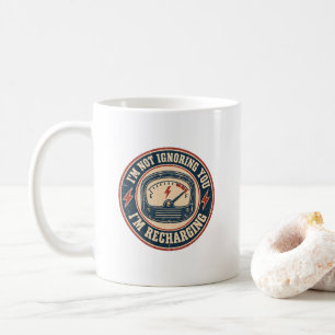 Ich ignoriere dich nicht, ich lade mich auf – Vint Kaffeetasse