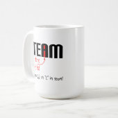 Ich im lustigen Team-Mug Kaffeetasse (Vorderseite Links)
