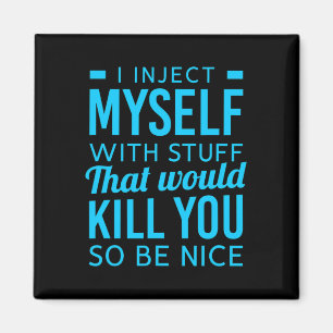 Ich injiziere mir selbst ein Diabetes-Bewusstsein Magnet