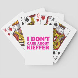 Ich interessiere nicht mich für Kieffer! Spielkarten