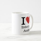 Ich ❤️ Internes Audit für die CUSTOM-Tasse der Mit Kaffeetasse (VorderseiteRechts)