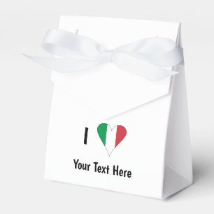 Ich (Italienische Flagge Herz Liebe) Ihren Text Geschenkschachtel