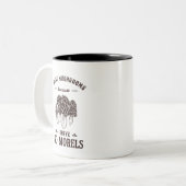 Ich jage Pilz auf dem Morels Funny Hunter Puns Zweifarbige Tasse (Vorderseite Links)