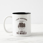 Ich jage Pilz auf dem Morels Funny Hunter Puns Zweifarbige Tasse (Links)