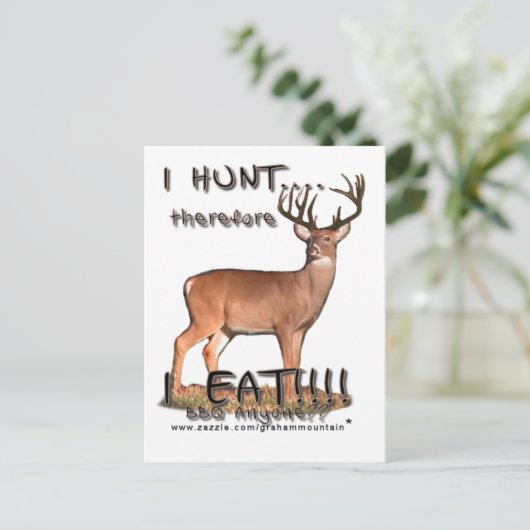 Ich jage...... Postkarte (Stehend Vorderseite)