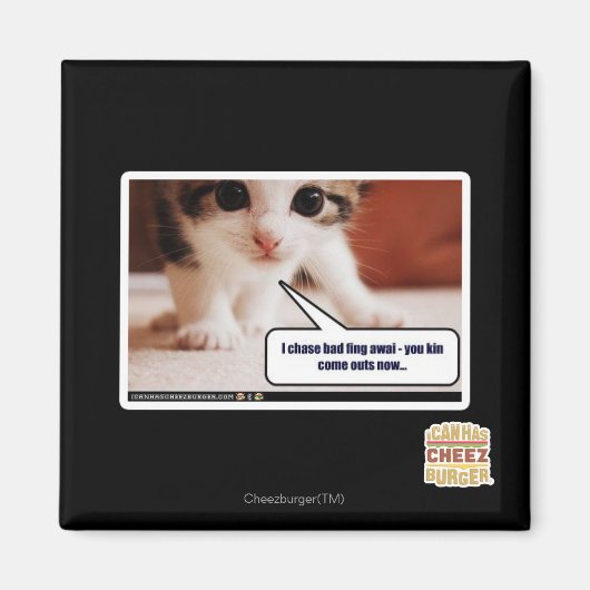 Ich jage schlechte Fahnen Magnet (Vorne)