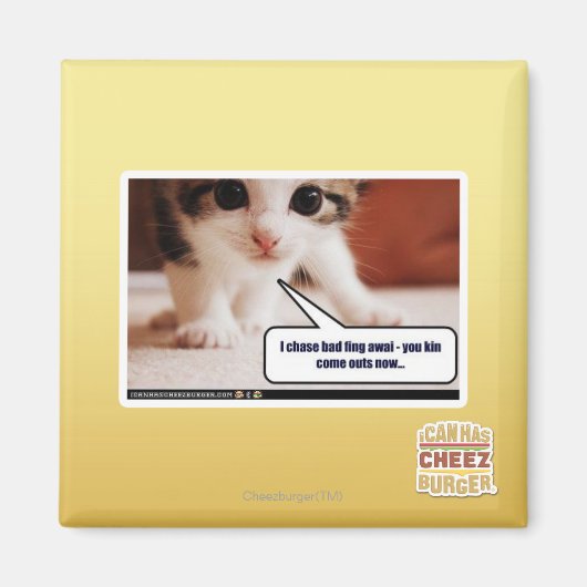 Ich jage schlechte Fahnen Magnet (Vorne)